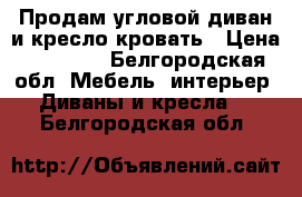 Продам угловой диван и кресло-кровать › Цена ­ 11 000 - Белгородская обл. Мебель, интерьер » Диваны и кресла   . Белгородская обл.